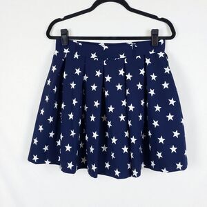 Her Universe Wonder Woman Skirt Womens M Blue Pleated Stars Cosplay Alternative